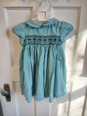 18m Dress Summer Vintage Style Toddler Baby Girls Polkadot Clothing Embroidered